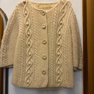 Hand Knit Aran Cardigan